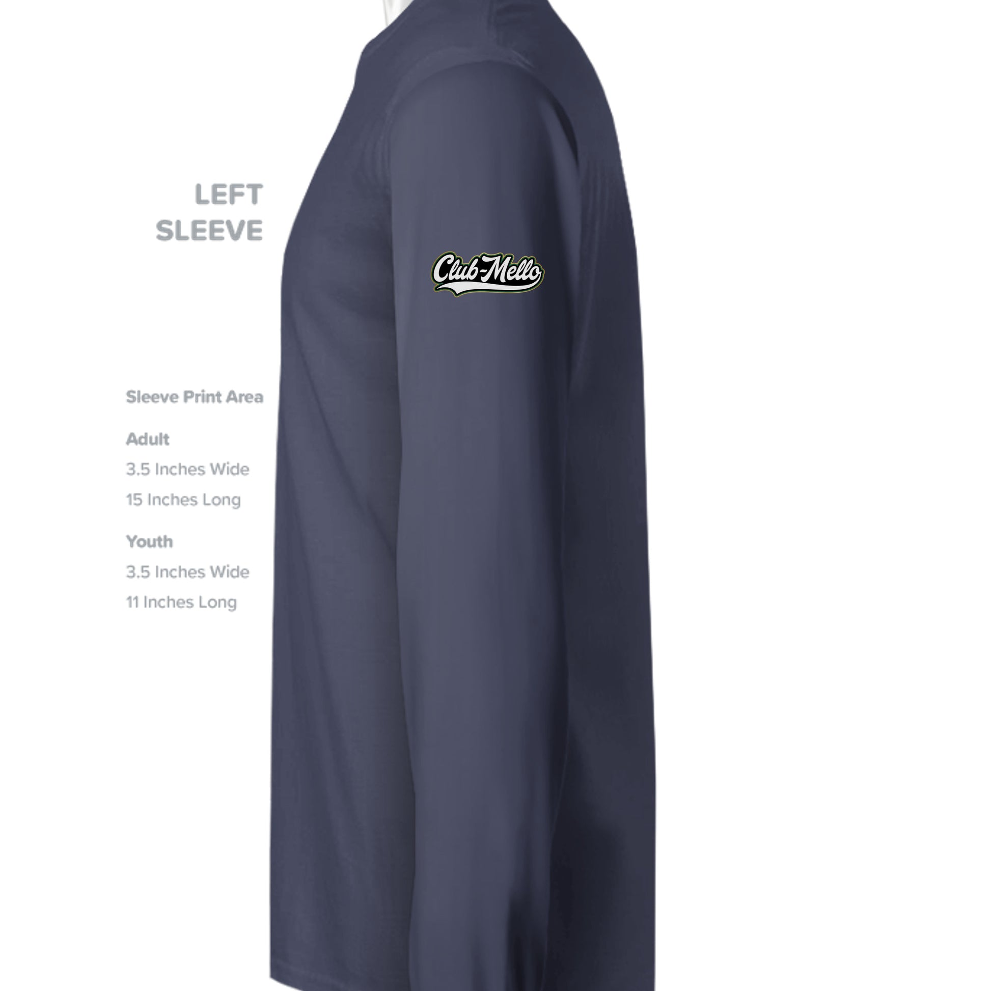 True Navy - YST350LS - SLEEVE_LEFT